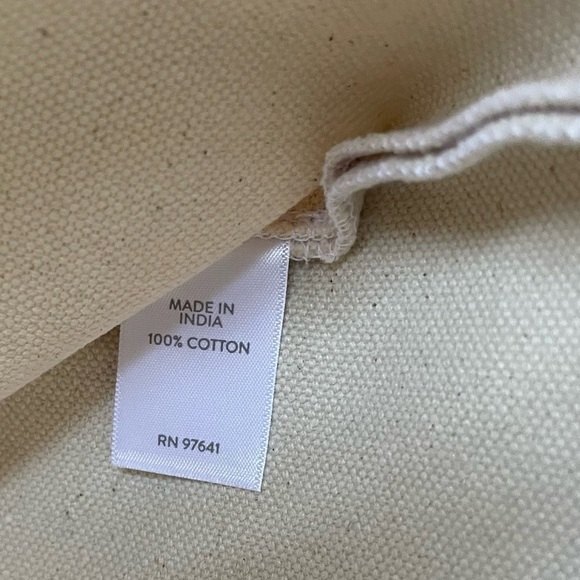 J. Jill 100% Cotton Canvas Tote Bag Sturdy Market Beach Vacation Overnight Bag - Picture 6 of 9